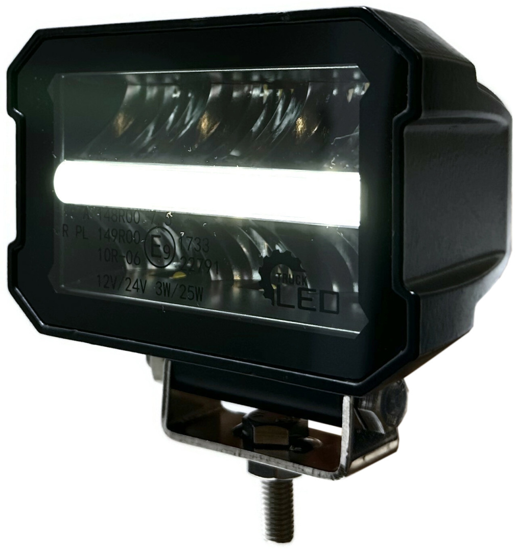 Lampa dalekosiężna drogowa 6 LED reflektor bezel-less homologacja 12V ...
